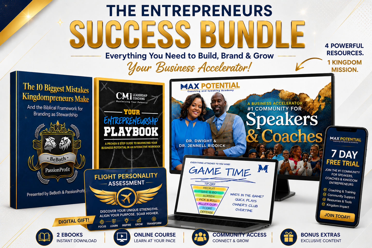 The Entrepreneurs Success Bundle: eBooks, online course, community access and bonus extras